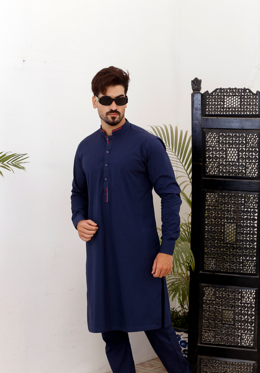MC 19 Navy Blue Kurta Pajama