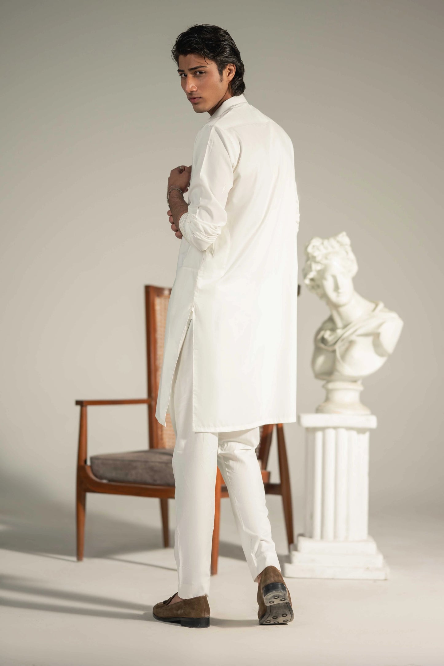 White Rare Chikankari Kurta Pajama