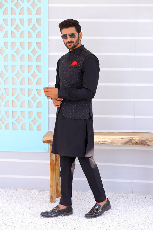 Black Stone waistcoat wedding