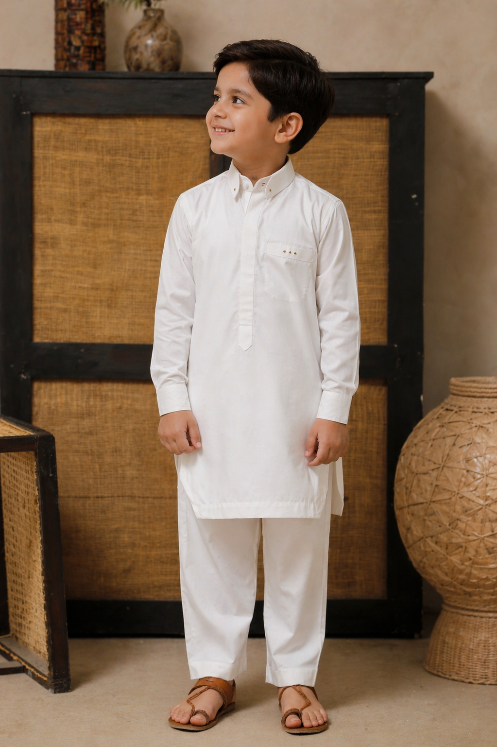 White Kurta Pajama For Boy