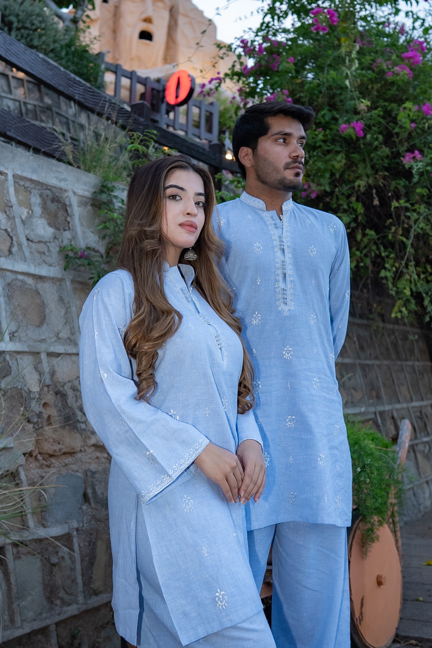 MC SKY BLUE COUPLES DRESS Large / Small MC SKY BLUE COUPLES DRESS Large / Small