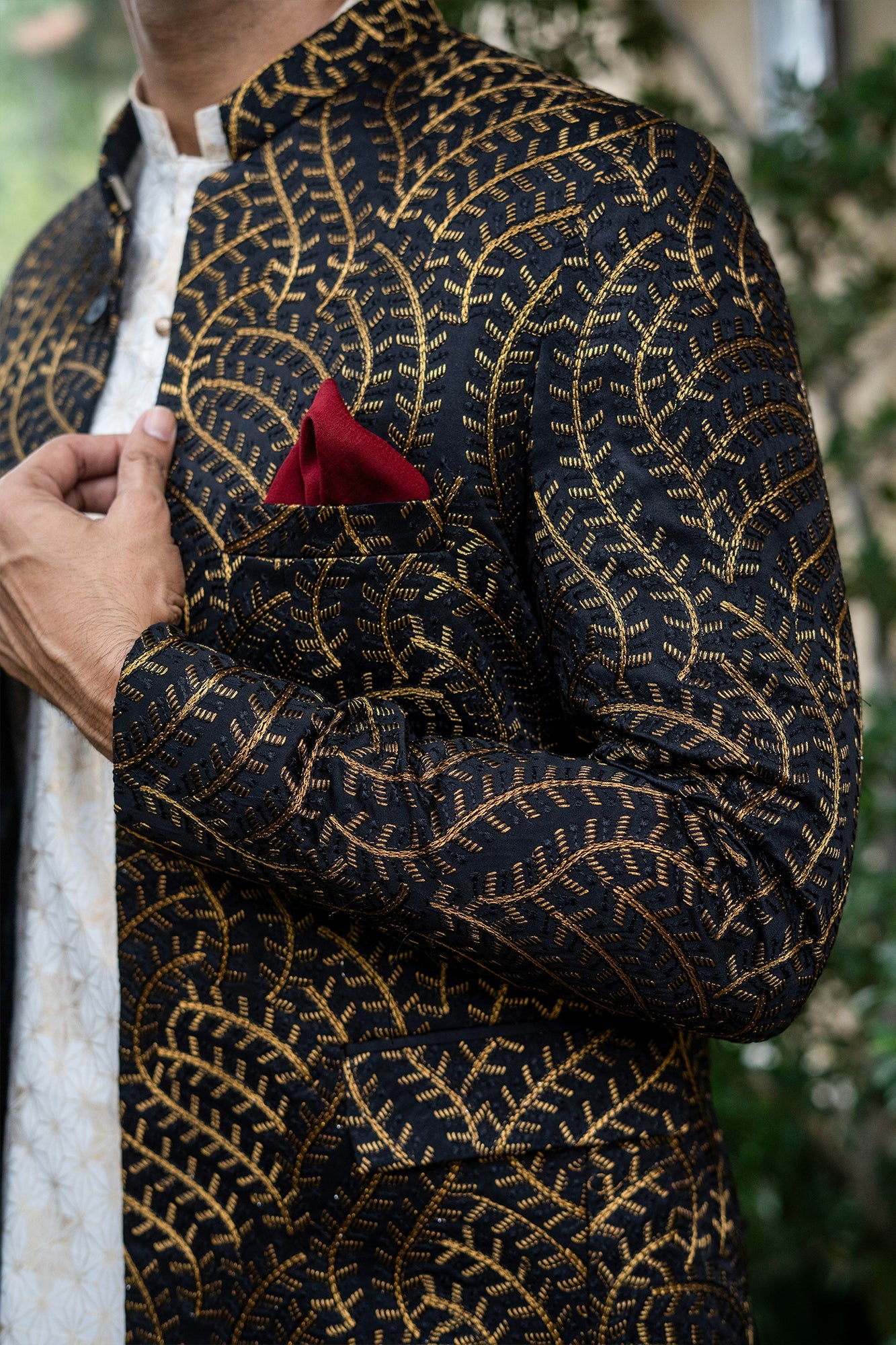 MC 150 Black Prince Coat - Mashal Couture