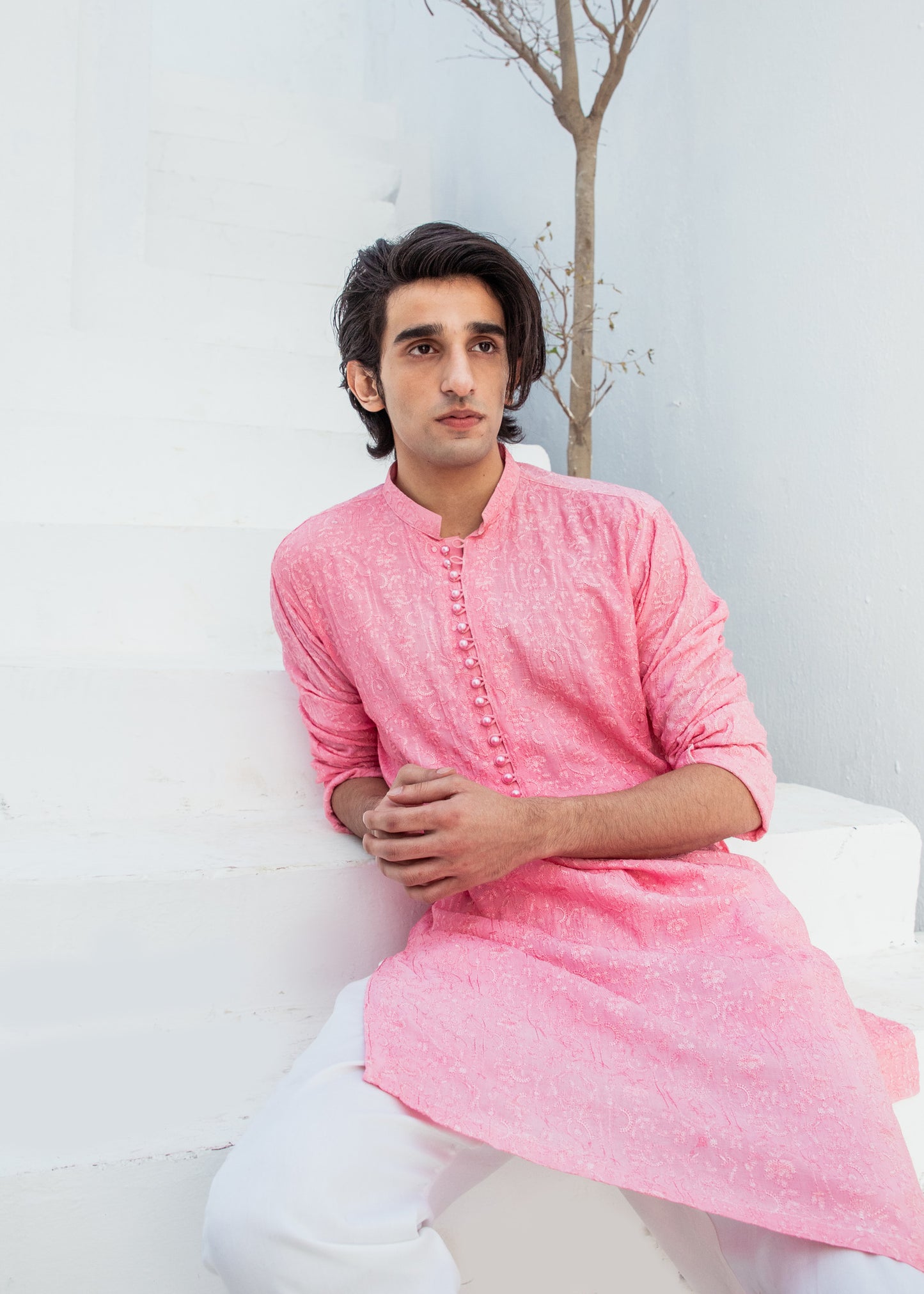 CK 07 Chikankari Men's Pajama Kurta - Mashal Couture
