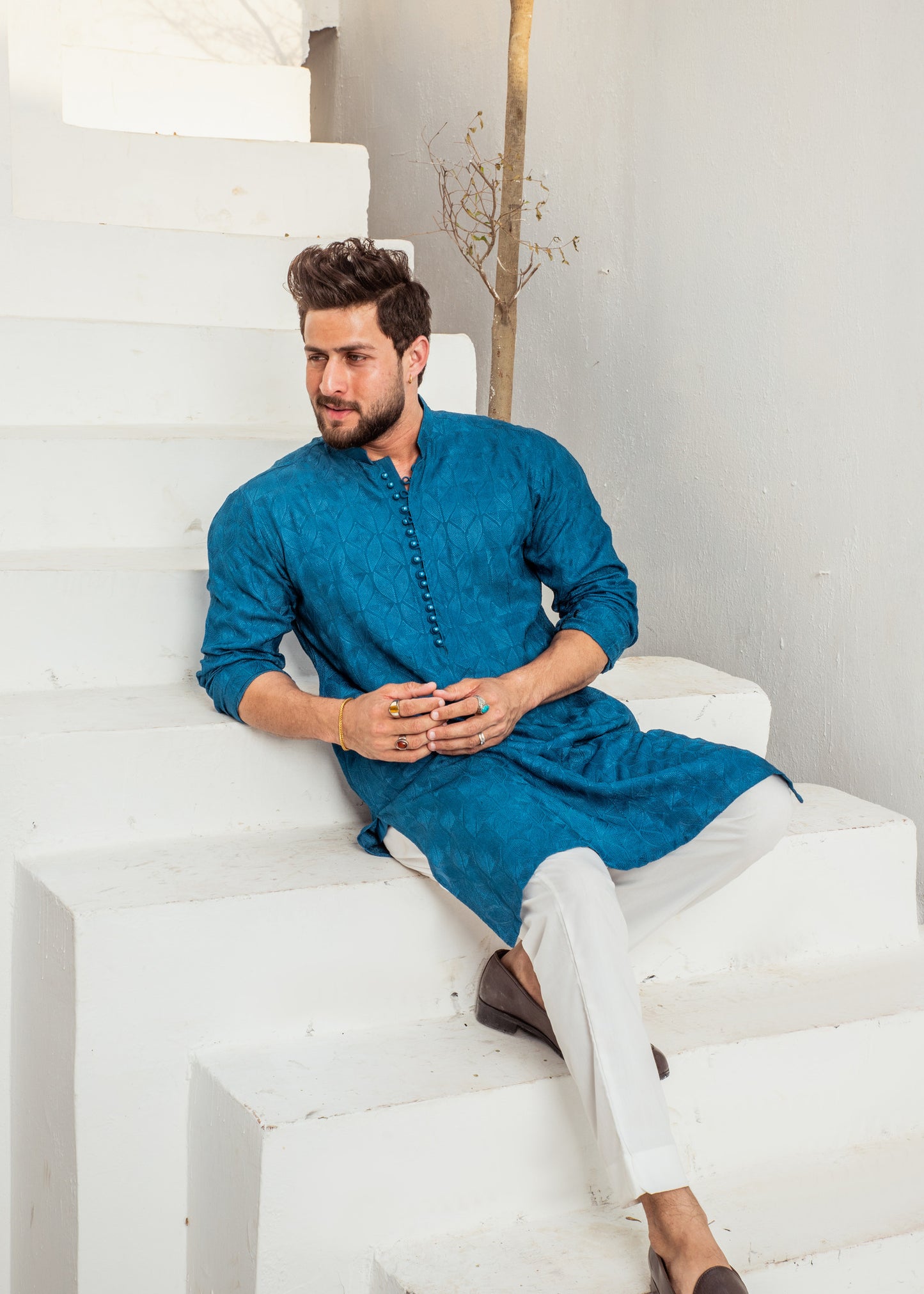 CK 12 Chikankari Kurta Mens - Mashal Couture