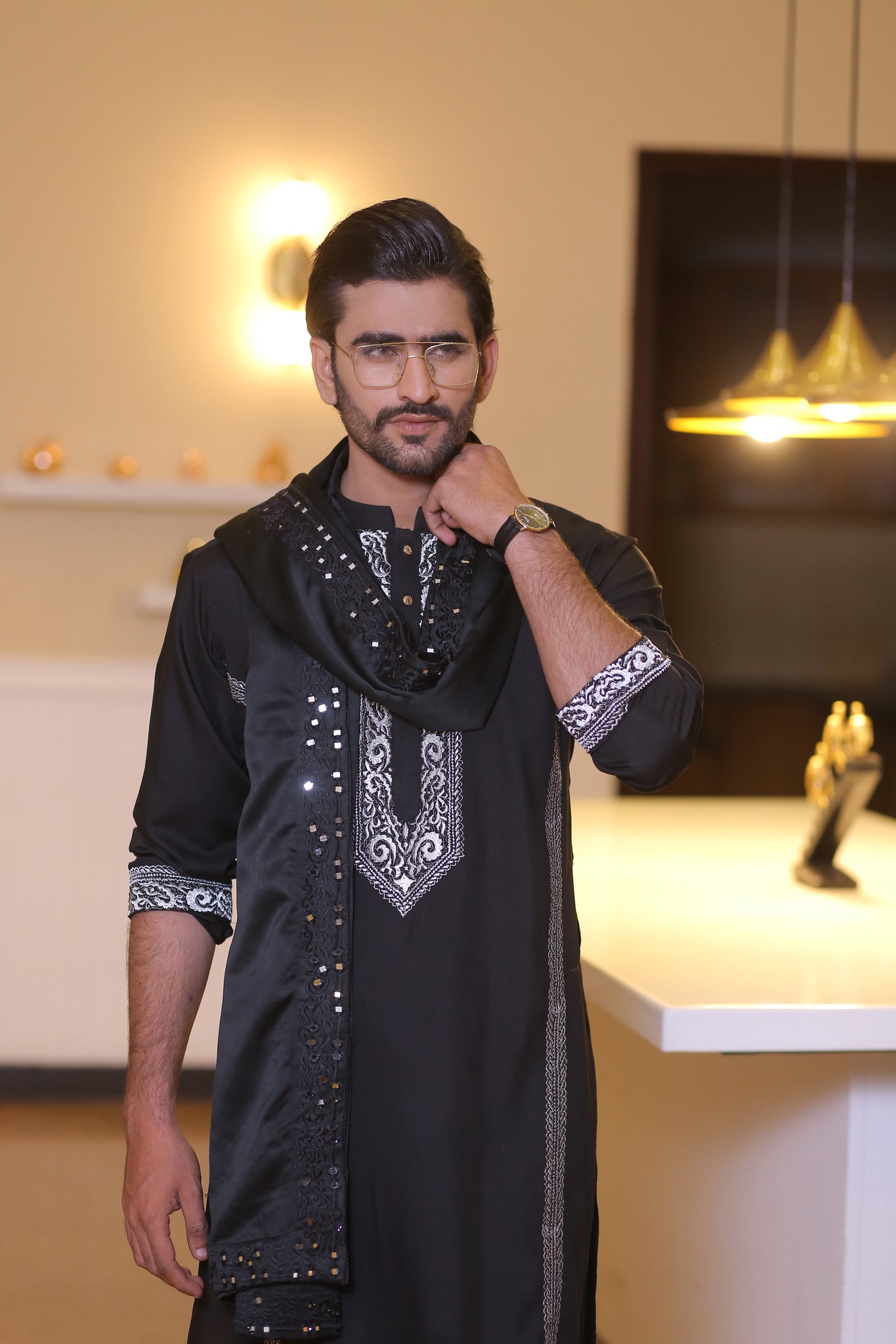 Black Shawl - Mashal Couture