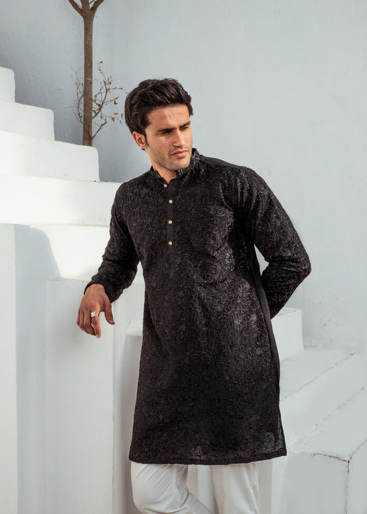CK 05 Chikankari Men Kurta Pajama - Mashal Couture