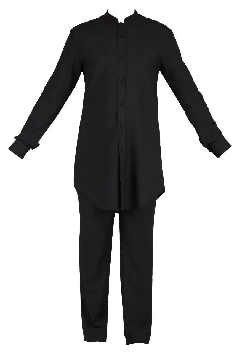 MC 120 Cut Daman Zari Prince Coat & Inner Pants Set - Mashal Couture