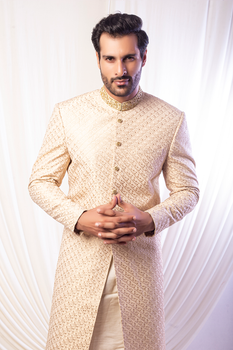MC 610 Wedding Sherwani For Men - Mashal Couture