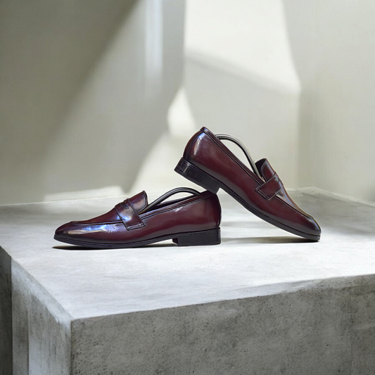 MC 109 Thiago Brown Leather Loafer - Mashal Couture