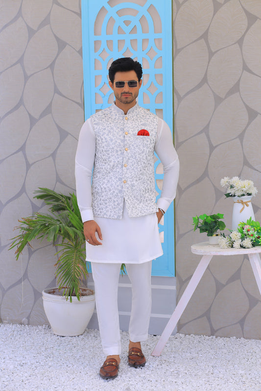 mens waistcoat with shalwar kameez