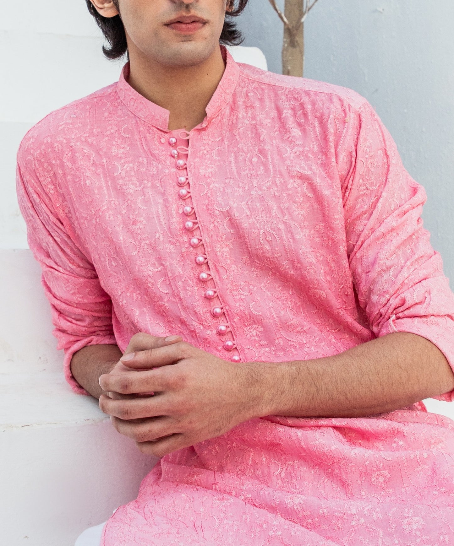 CK 07 Chikankari Men's Pajama Kurta - Mashal Couture