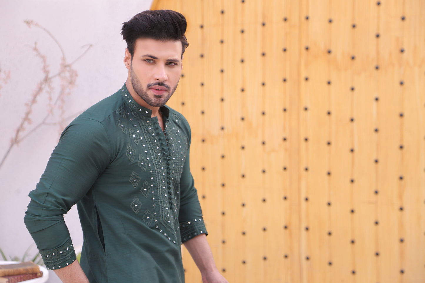 MC 08 Mirror Work Designing Kurta - Mashal Couture