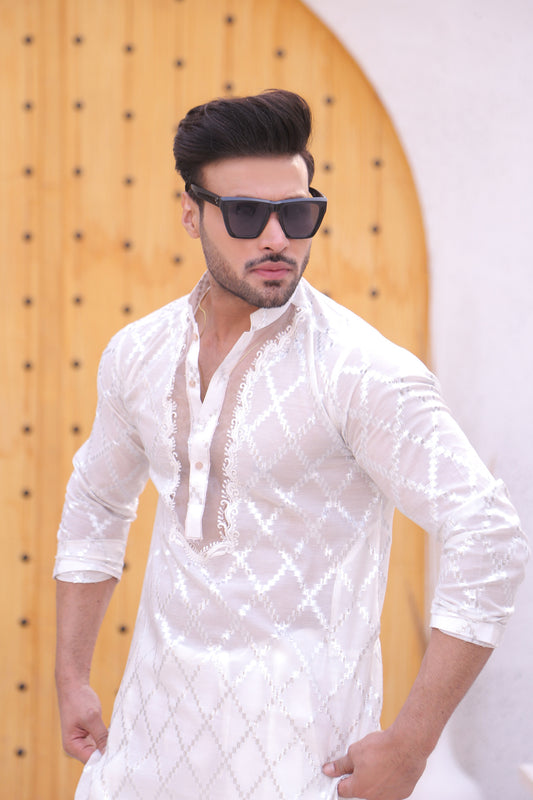 MC 09 Mirror Work Kurta Designs - Mashal Couture