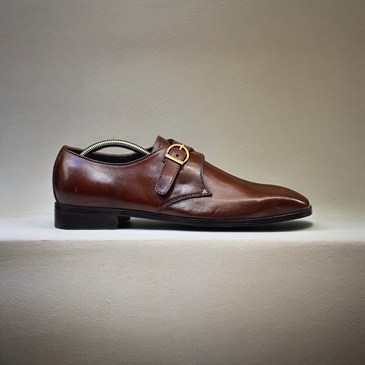 MC 57 Men Monk Brown Shoes - Mashal Couture