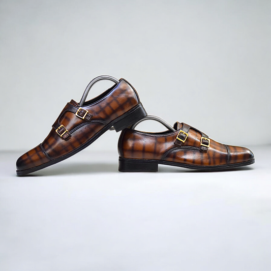 MC 102 Mens Monk Shoes - Mashal Couture