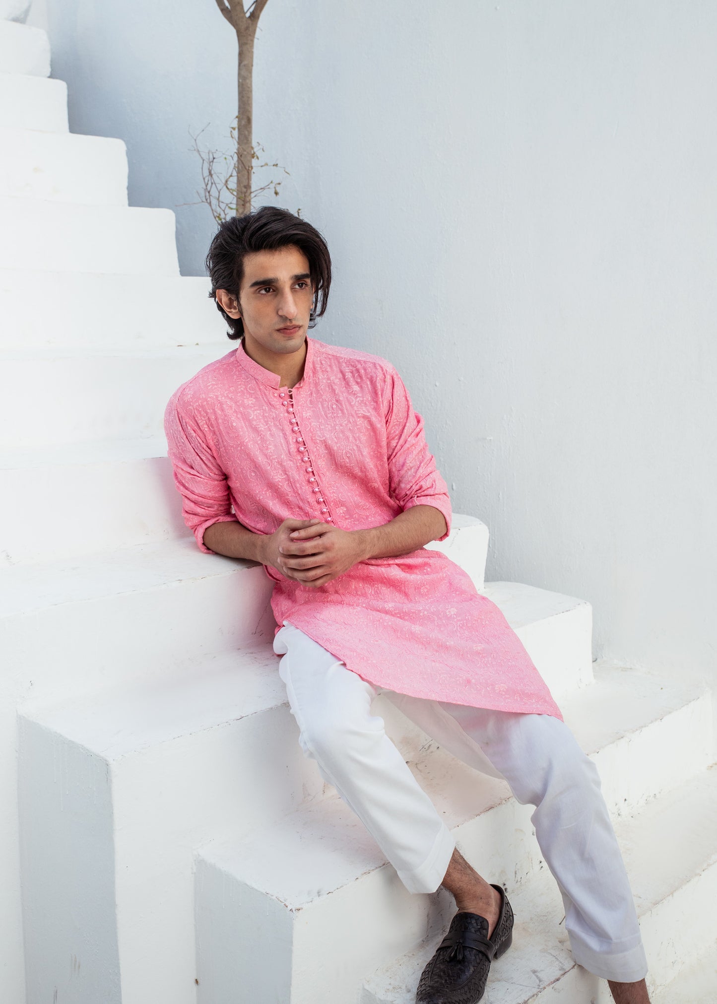 CK 07 Chikankari Men's Pajama Kurta - Mashal Couture