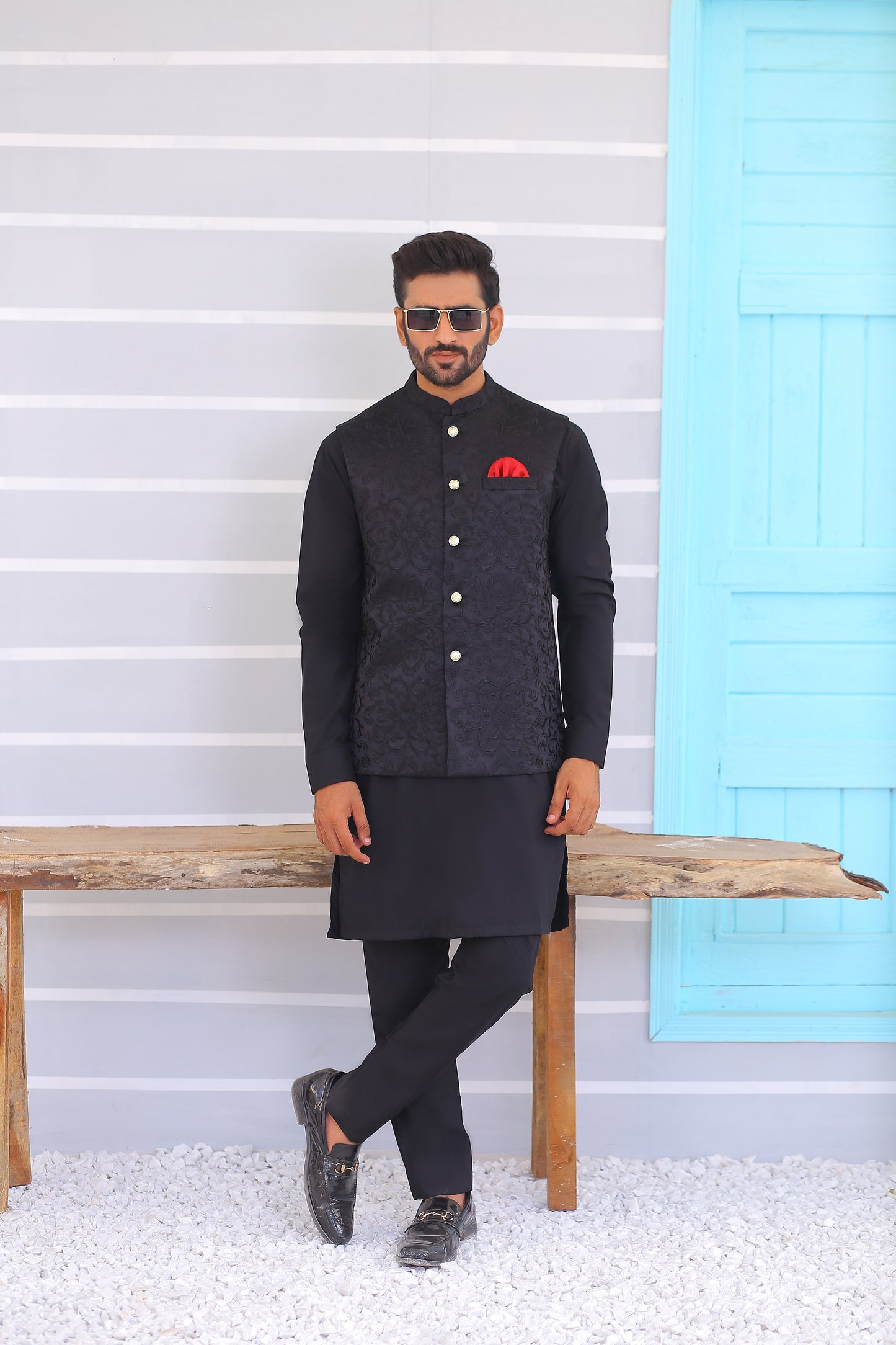 pakistani Black waistcoat Buy Now With Free delivery In USA