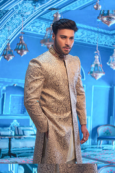 MC 608 Groom Sherwani For Man Wedding - Mashal Couture
