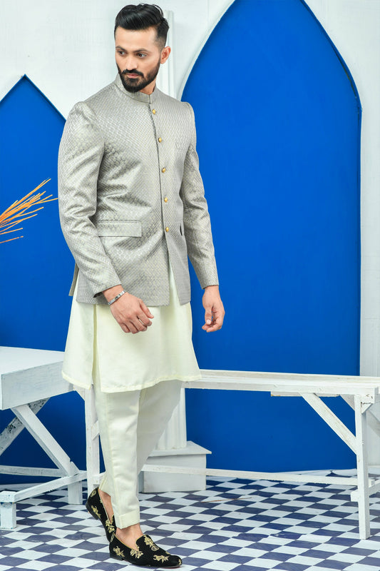 MC 166 Pakistani Prince Coat Wedding - Mashal Couture