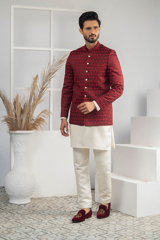 MC 161 Pakistani Prince Suit Wedding - Mashal Couture