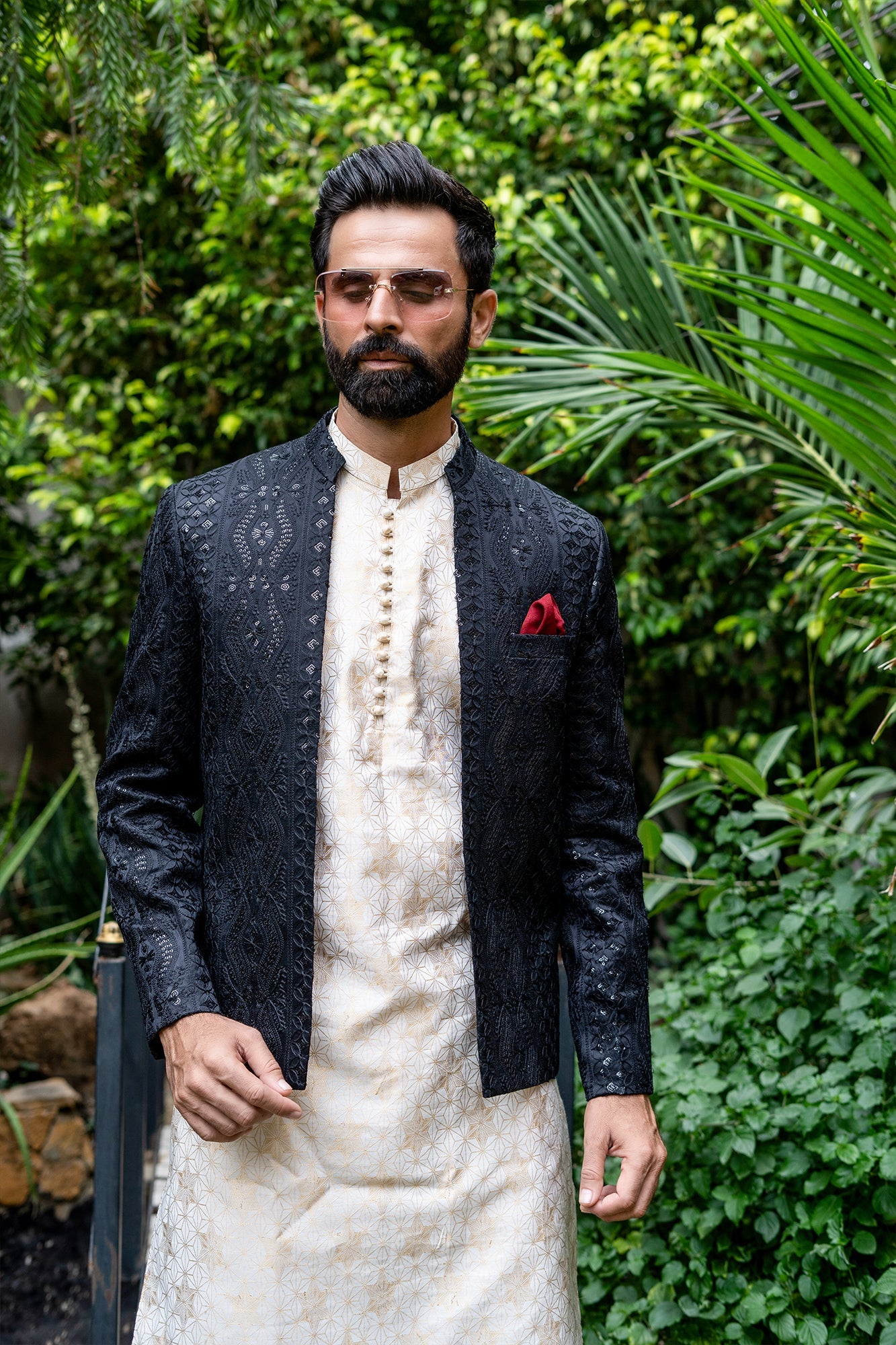 Pakistani Black Prince Coat1