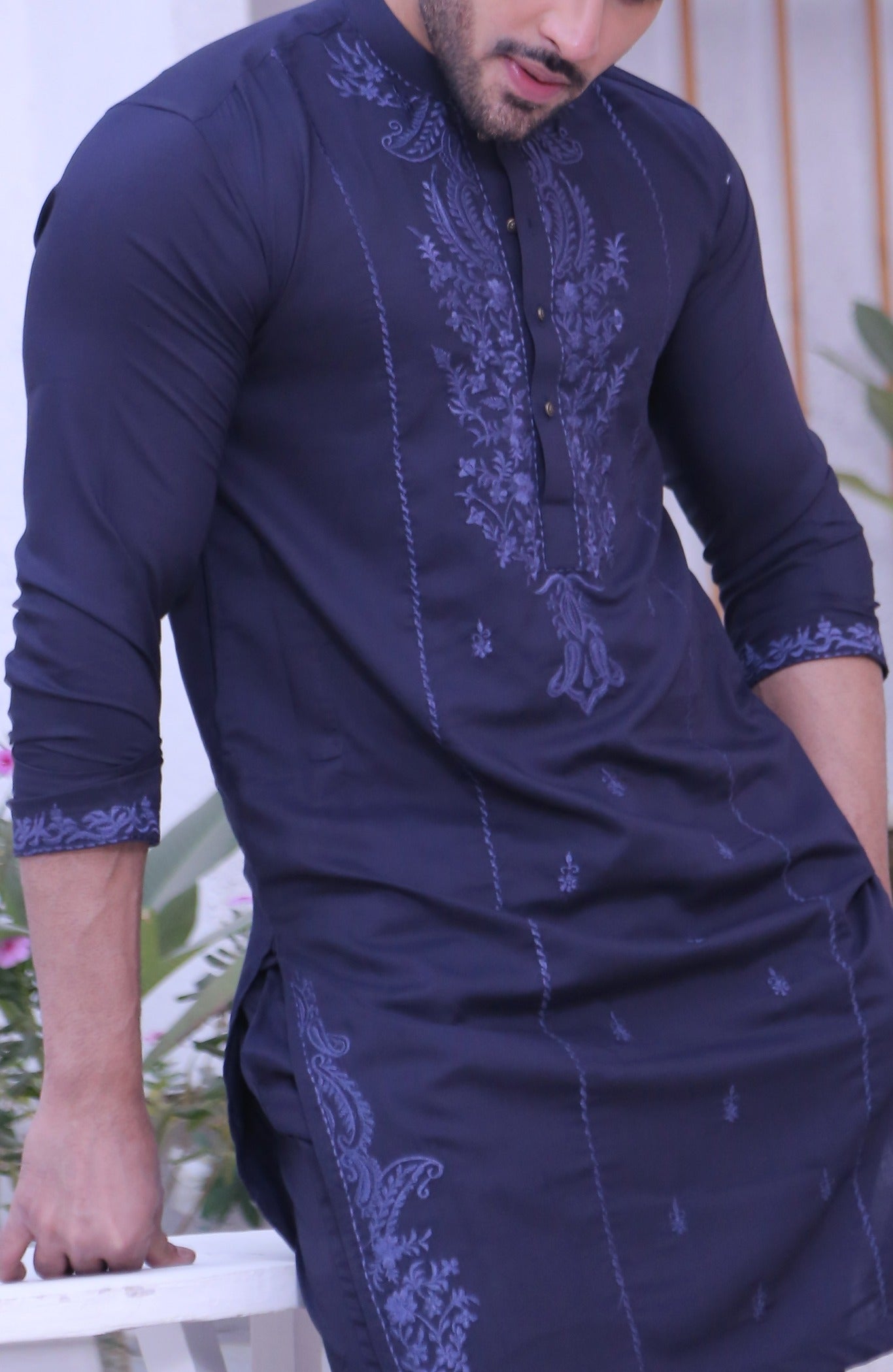 CK 02 Chikankari Kurta For Men - Mashal Couture