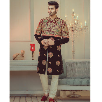 Wedding Sherwani For Mans Groom - Mashal Couture