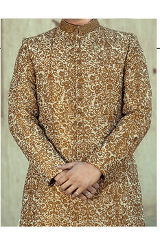 MC 608 Royal Copper Sherwanis For Groom - Mashal Couture