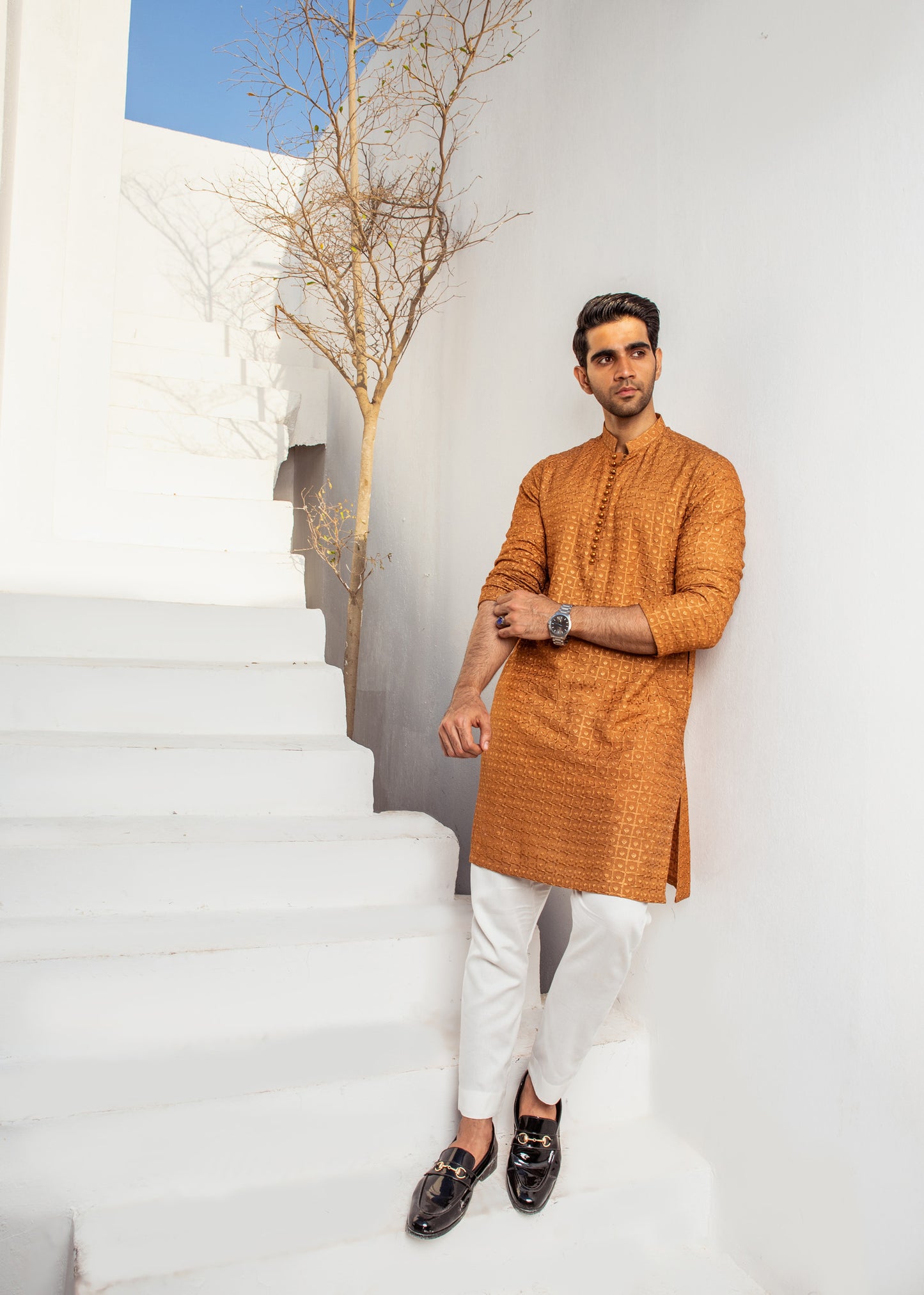 CK 11 Chikankari Designing Kurta - Mashal Couture