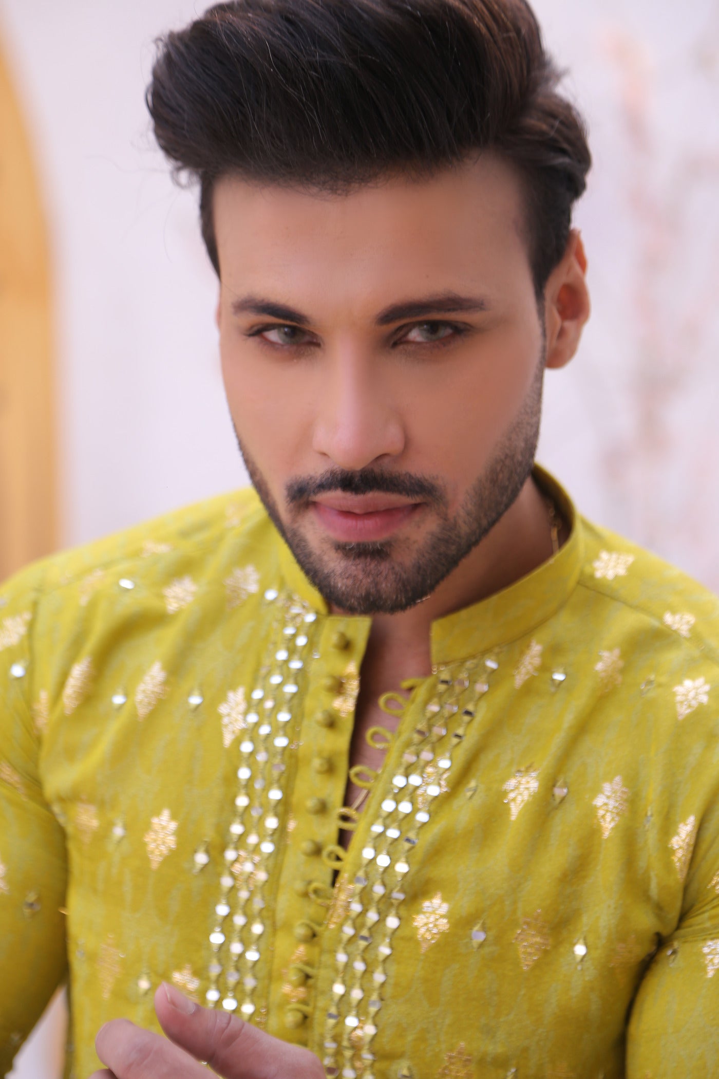 MC 11 Mirror Work Men Kurta Design - Mashal Couture