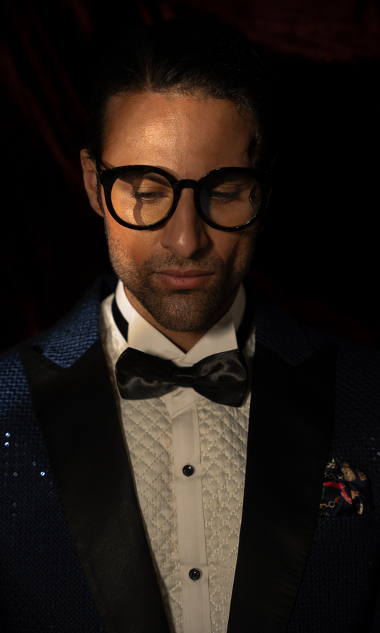 Navy Blue Tuxedo - Mashal Couture