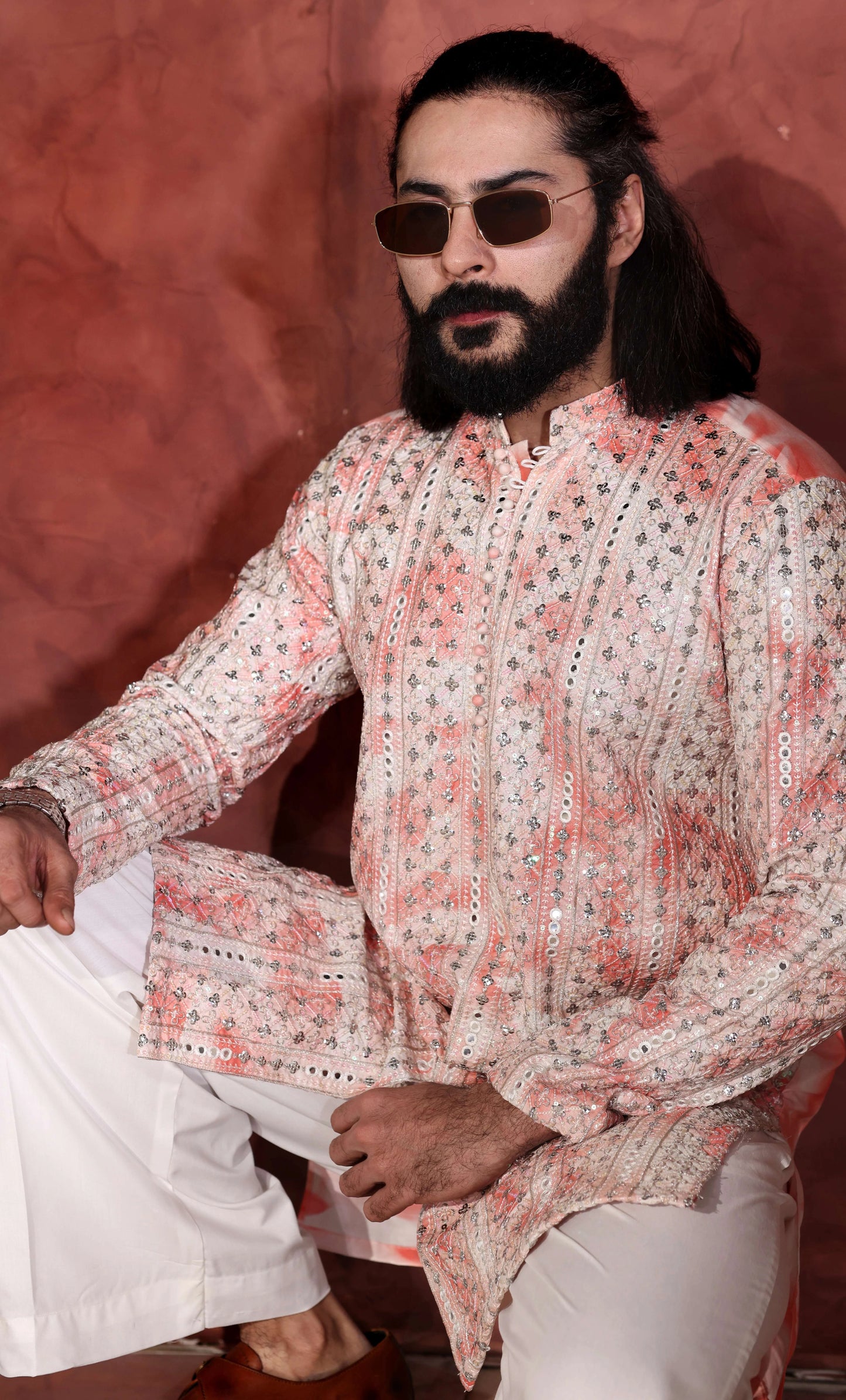 Designer Kurta With Wide Leg Trouser