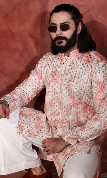 Designer Kurta With Wide Leg Trouser