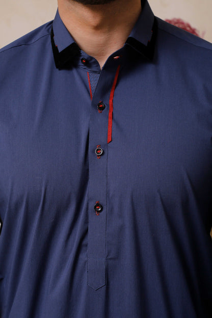 Mid Blue Shalwar Kameez