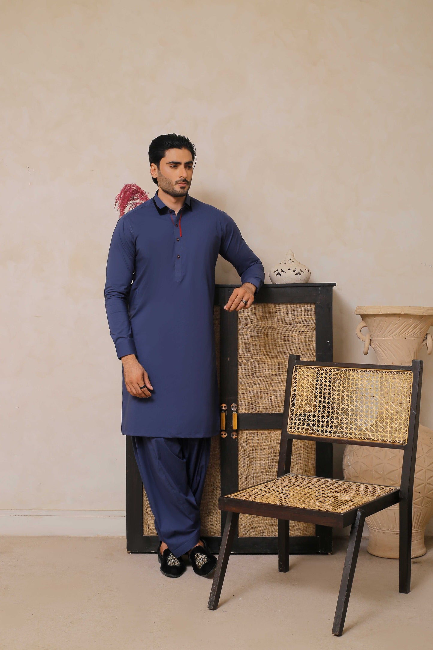 Mid Blue Shalwar Kameez