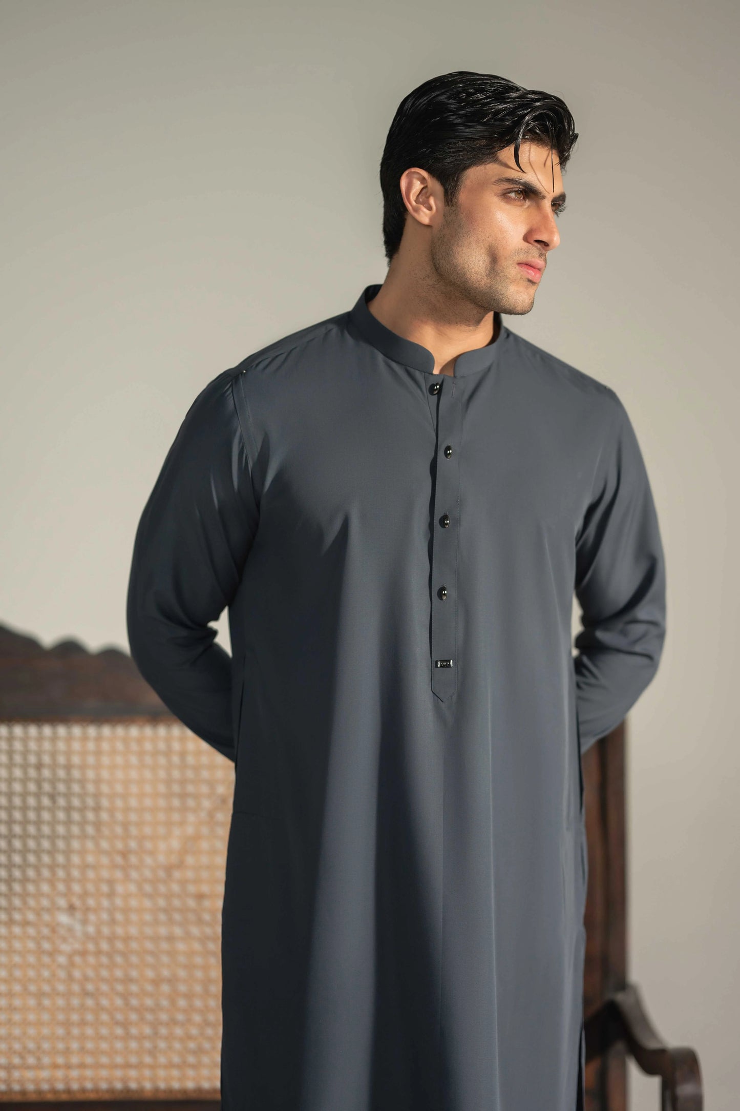 Rare Grey Kameez Shalwar