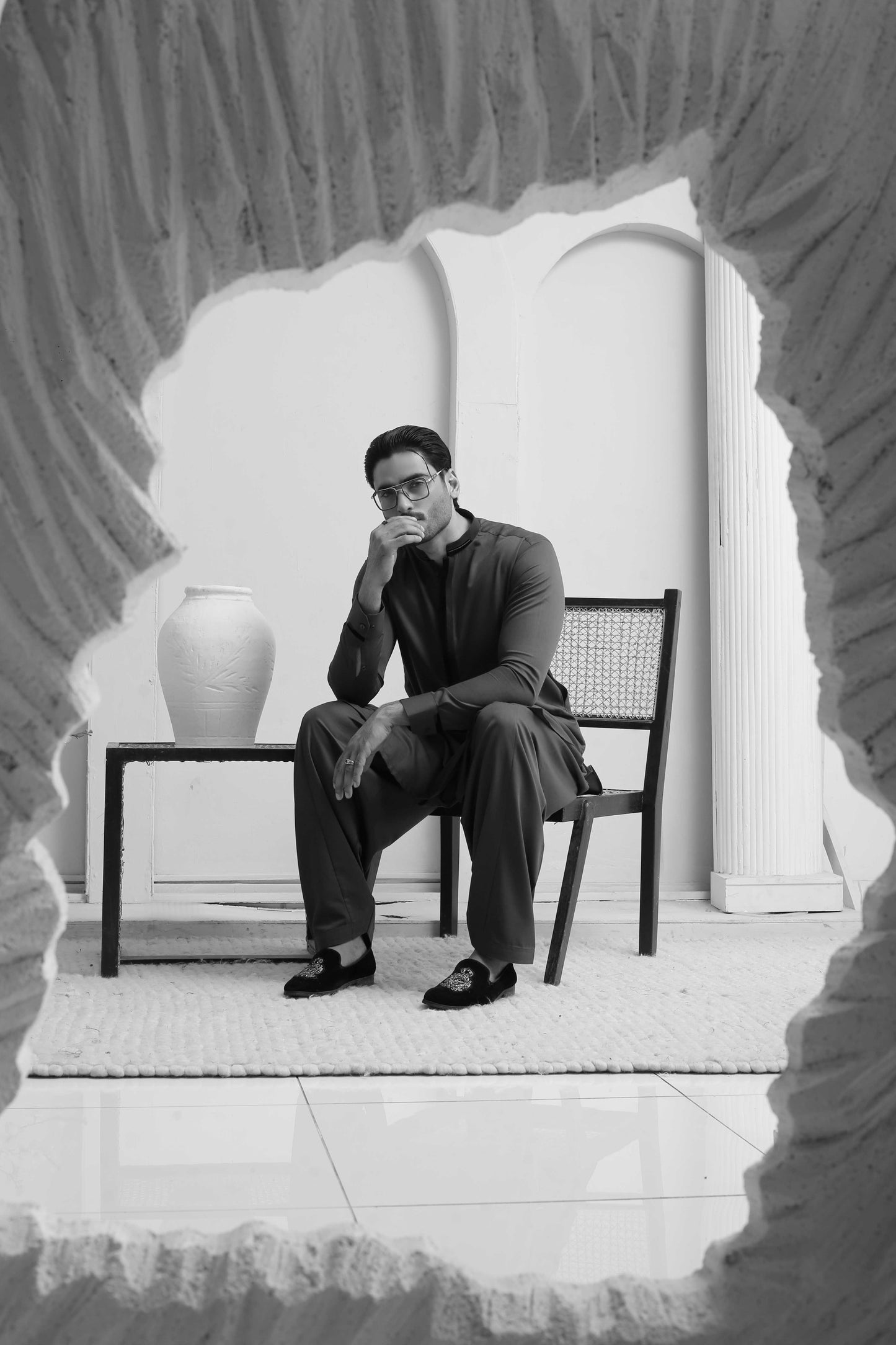 Dark Brown Executive Shalwar Kameez