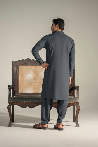 Rare Grey Kameez Shalwar