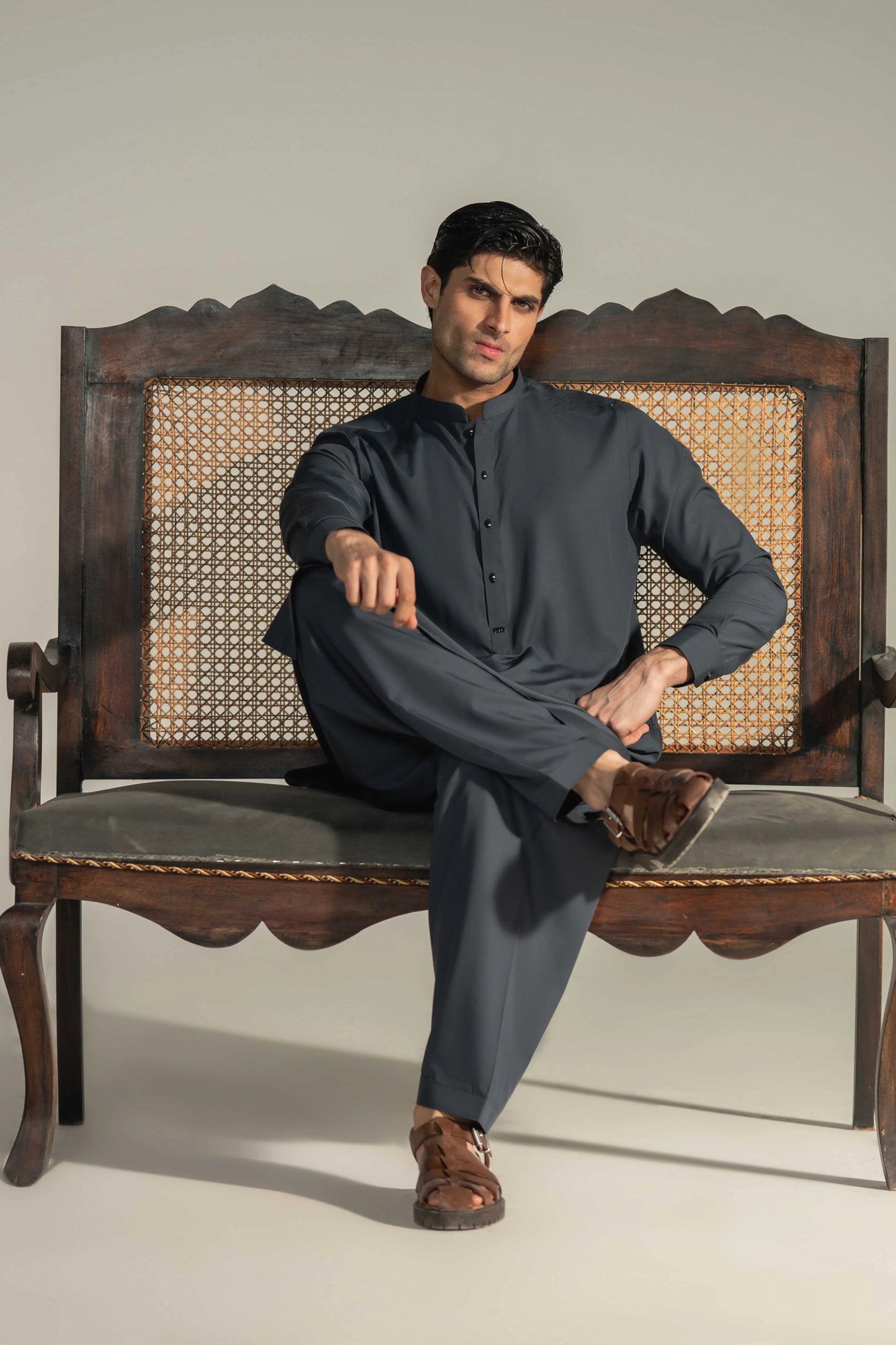 Rare Grey Kameez Shalwar