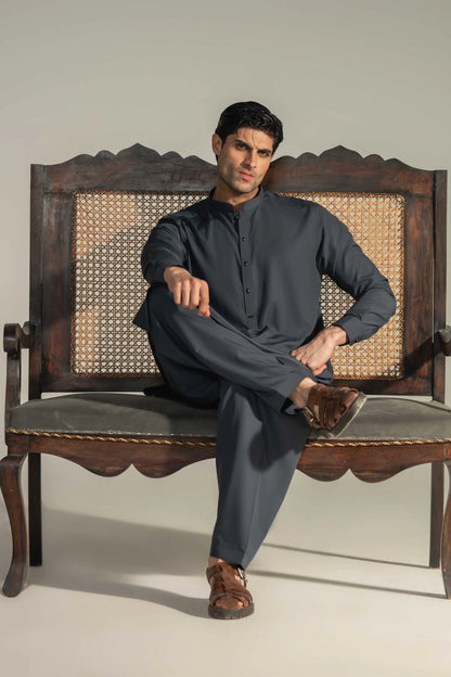 Rare Grey Kameez Shalwar