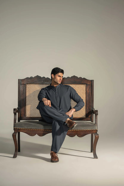 Rare Grey Kameez Shalwar