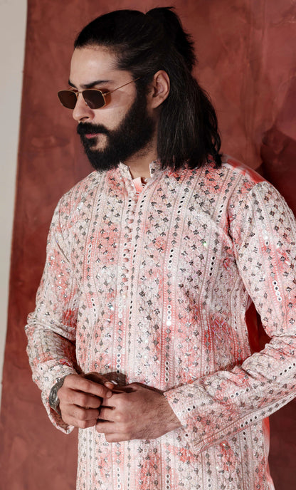 Designer Kurta With Wide Leg Trouser