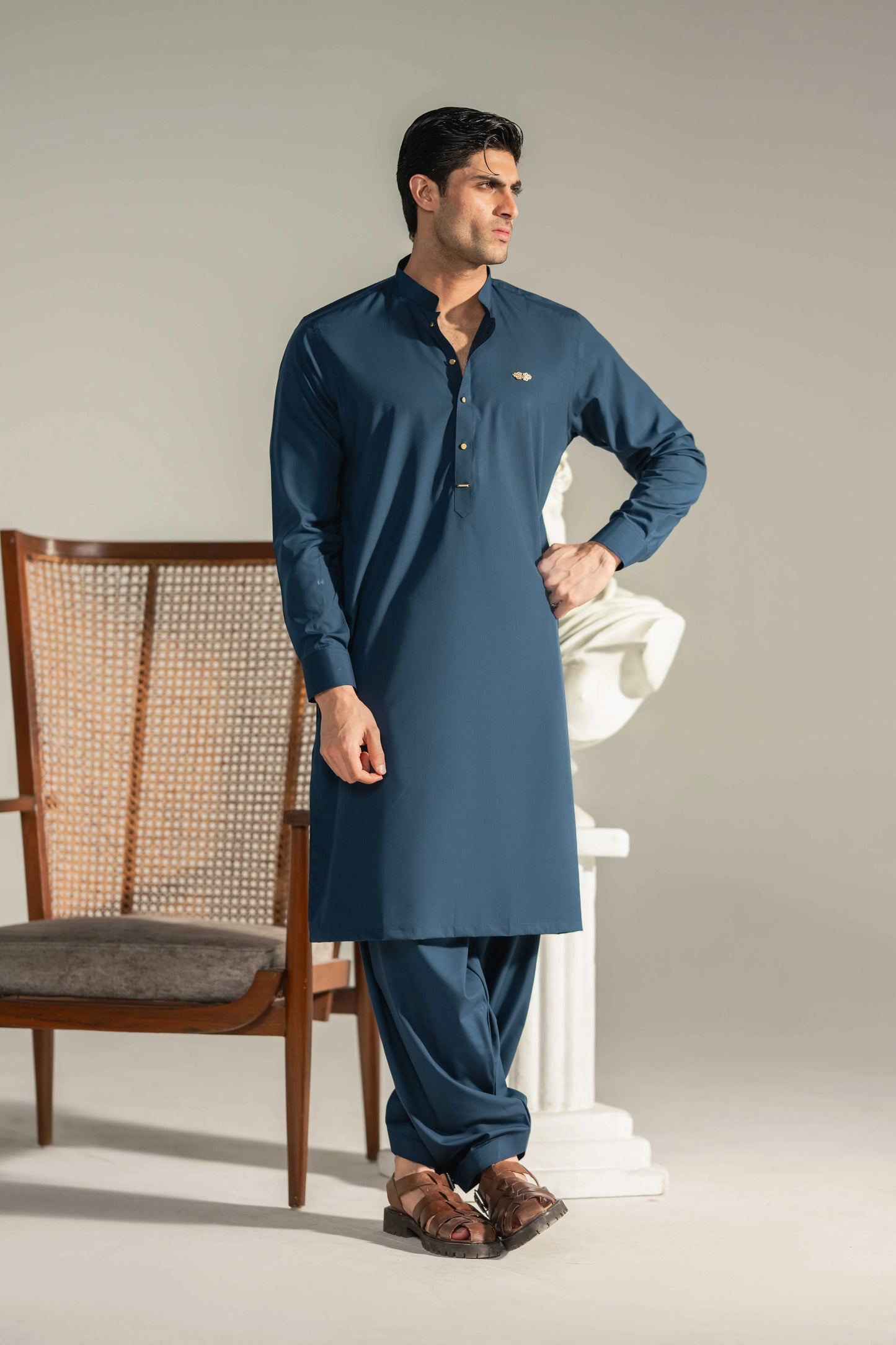 Rare Bluish Kameez Shalwar