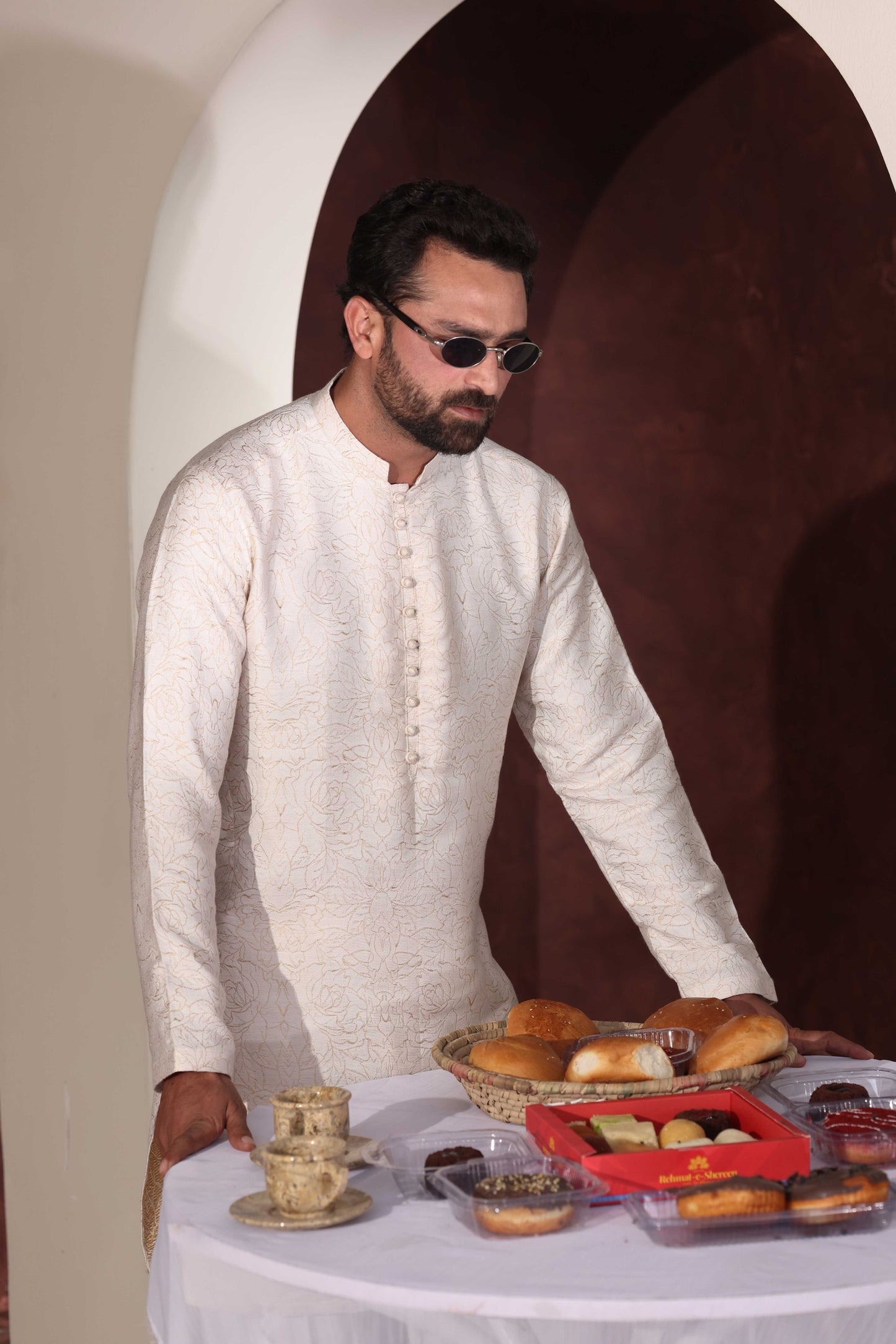 White Chikankari Kurta Wide Leg Trouser