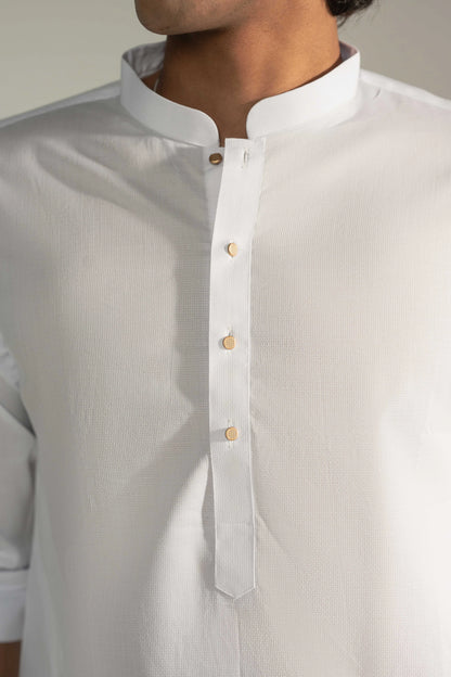 White Rare Shining Kurta Pajama