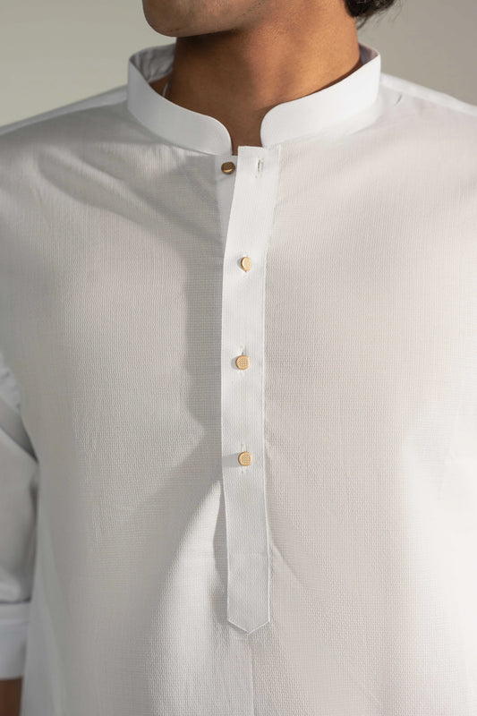 White Rare Shining Kurta Pajama