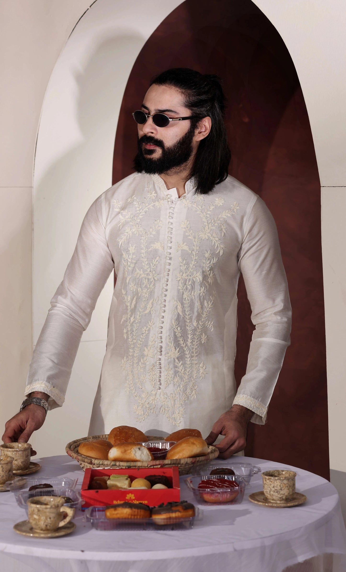 White Chikankari Kurta Trouser