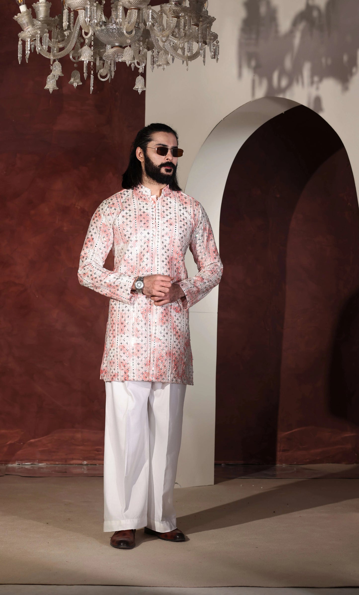 Designer Kurta With Wide Leg Trouser