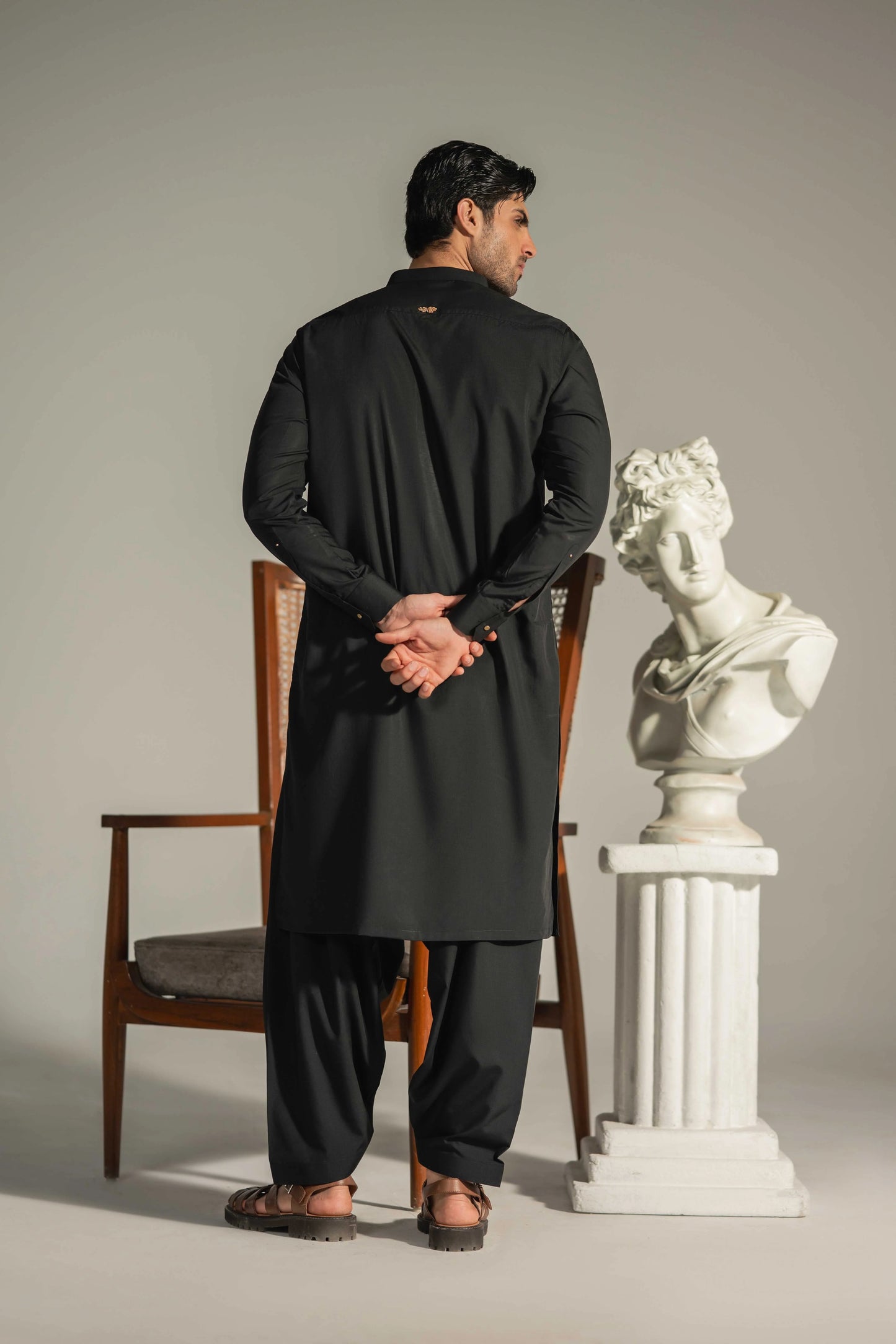 Rare Ebony Black Kameez Shalwar