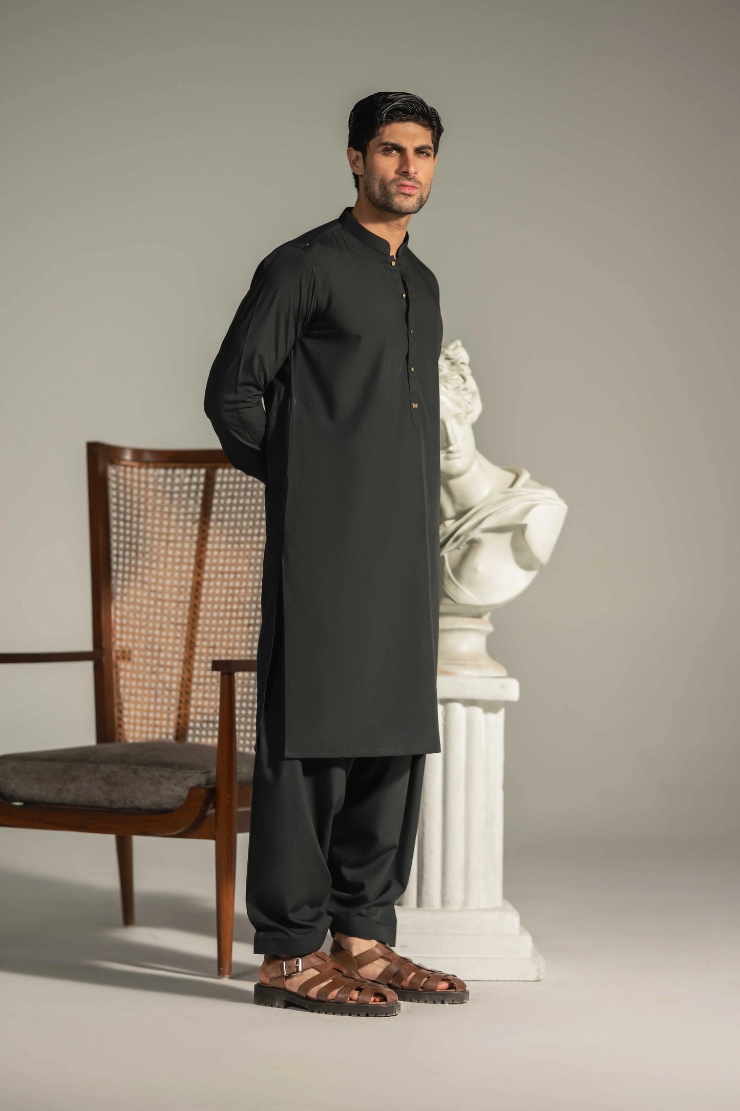 Rare Ebony Black Kameez Shalwar